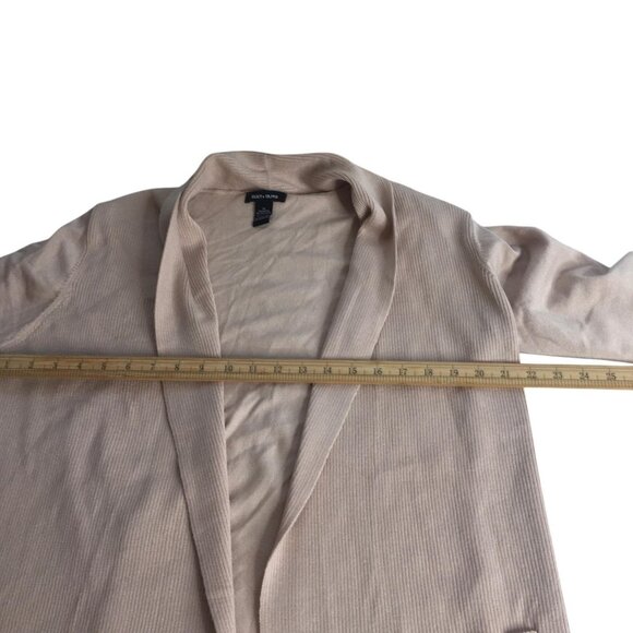 Select + Trend Sweater Womens 1X Light Oatmeal Open Front Cardigan Pockets Knit - Picture 10 of 16